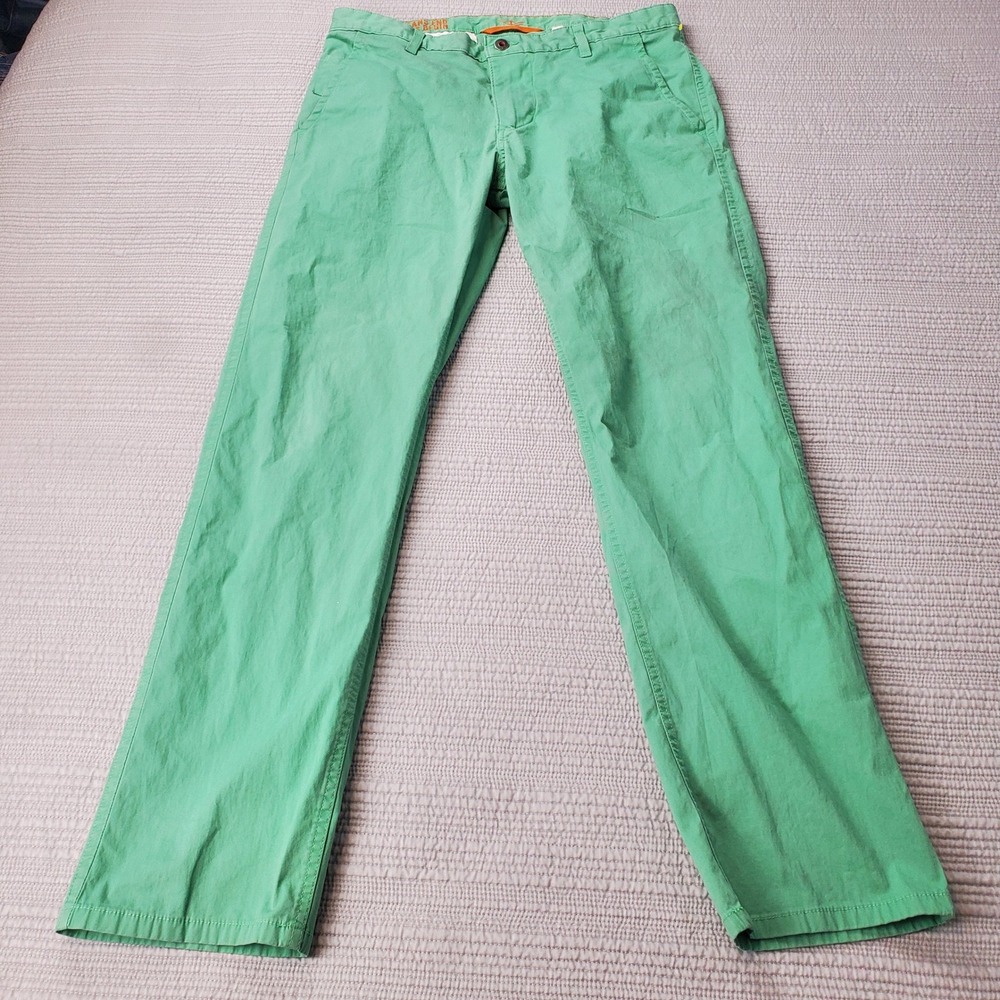 Dockers Alpha Khaki Chino Pants Mens 34x29 Green Slim Fit Cotton Blend